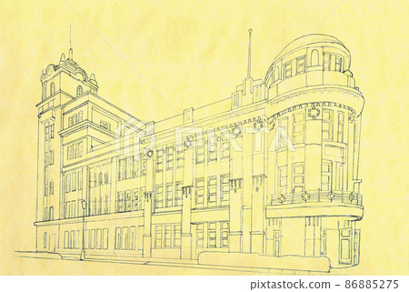 Former Marui Imai Department Store Hakodate Branch Pencil Drawing Currently Hakodate City Regional Exchange Town Development Center Former Marui Imai Department Store Hakodate Branch Pencil Drawing Currently Hakodate City Regional Exchange Town Development Center 86885275