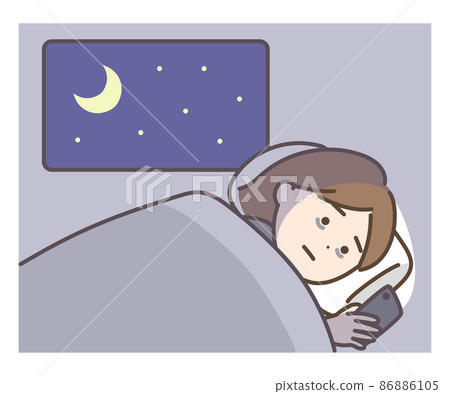 Before going to bed, smartphone Before going to bed, smartphone 86886105