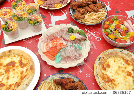 各種派對菜餚（俯視圖） 86886397