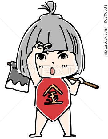 Kintaro standing with an ax Kintaro standing with an ax 86886932