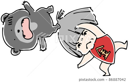 Kintaro throwing a bear away 86887042