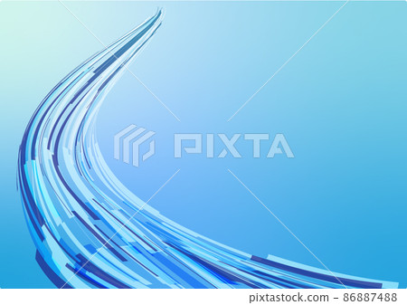波浪背景材料藍色 86887488