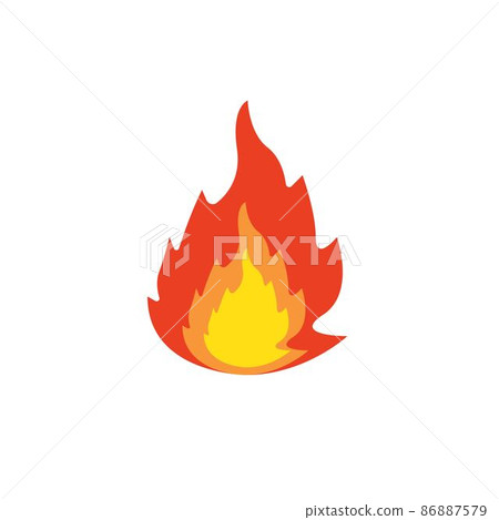 Fire flame  icon vector illustration design 86887579