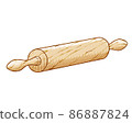 Wooden rolling pin 86887824