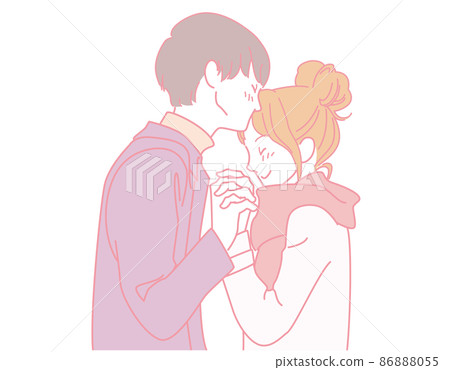 Dekochu 情侶連身衣 Kiss Date 青少年到 20 歲出頭-粉紅色 86888055