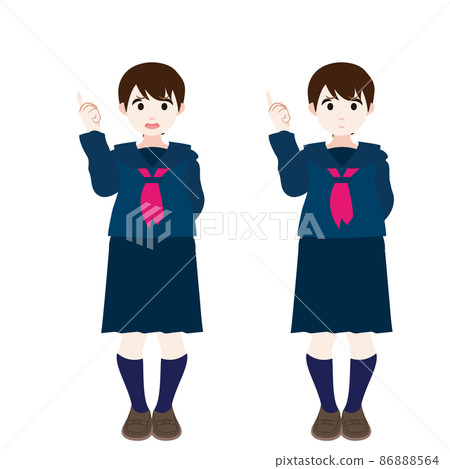 水手服的女學生指出 水手服的女學生指出 86888564