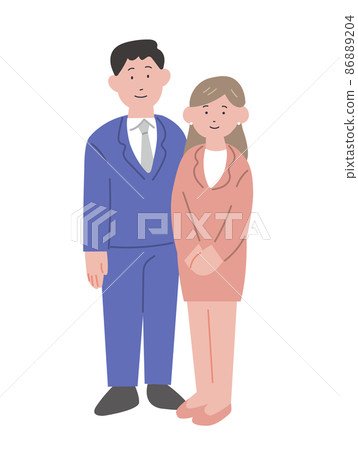 Illustration of parents in formal wear Illustration of parents in formal wear 86889204
