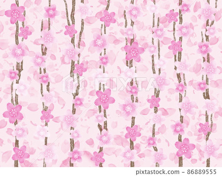 One side cherry blossom background One side cherry blossom background 86889555