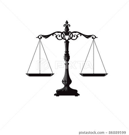 vintage Scales of justice vector illustration vintage Scales of justice vector illustration 86889599