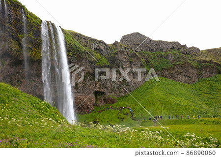 Seljalandfoss, Iceland - July 29, 2021 Seljalandfoss, Iceland - July 29, 2021 86890060