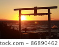 Sunset and Torii Torii Sunset and Torii Torii 86890462