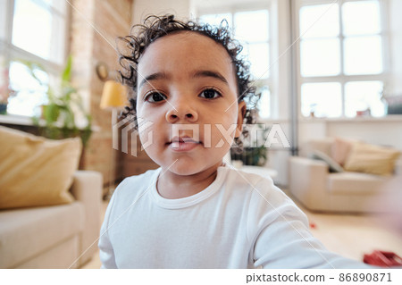 Selfie of cute baby boy Selfie of cute baby boy 86890871