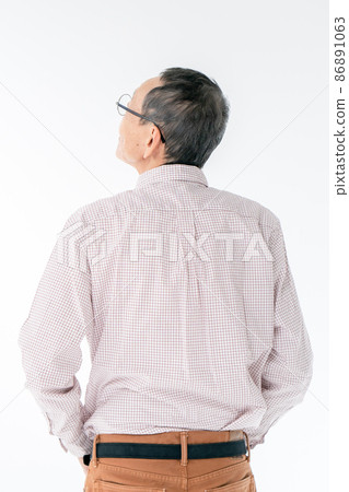 Senior man back view 86891063