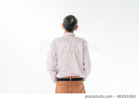 Senior man back view 86891068