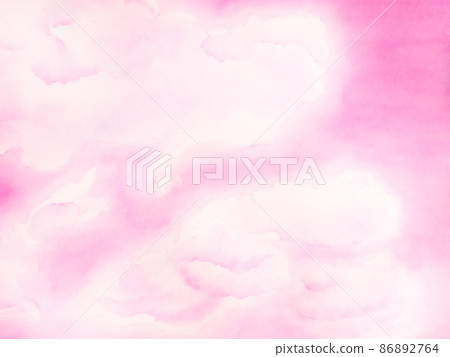 Abstract evening sky and white clouds landscape background illustration drawn with oil pastels horizontal Abstract evening sky and white clouds landscape background illustration drawn with oil pastels horizontal 86892764