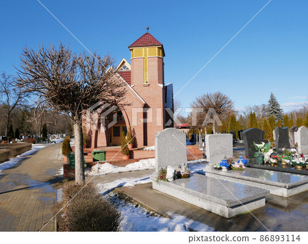 Tombstones in the public cemetery 86893114