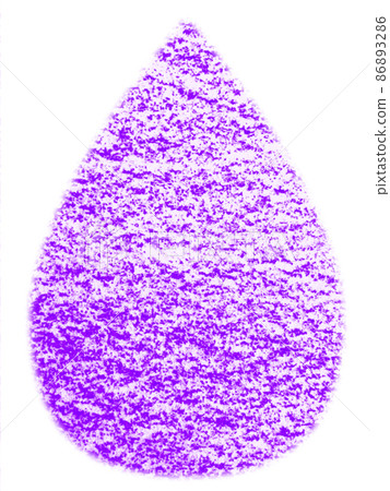 Illustration of drops drawn with crayon Kirinuki Purple White background There are other colors 86893286