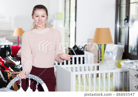 buyer choosing goods in the shop 86893547