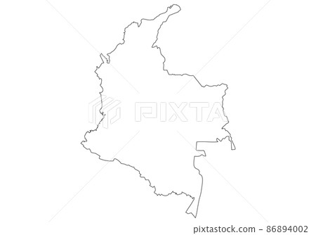 Blank map of Colombia 86894002