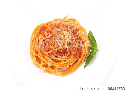 意大利面意大利面 Amatriciana 午餐明亮的背景 86894783