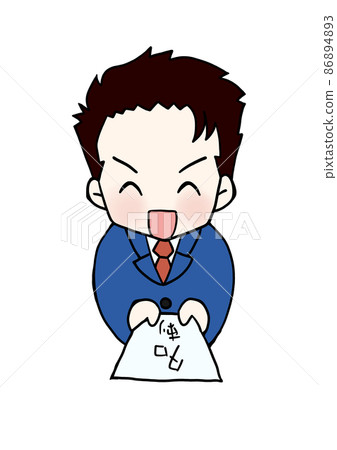 A businessman exchanging business cards A businessman exchanging business cards 86894893