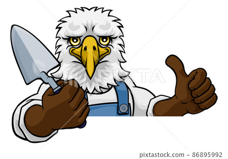 Eagle Bricklayer Builder Holding Trowel Tool Eagle Bricklayer Builder Holding Trowel Tool 86895992