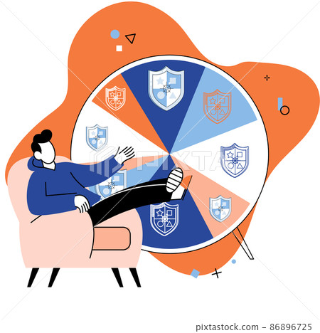 Confidence concept. Person stands has private conversation metaphor. Confidential communication vector set 86896725