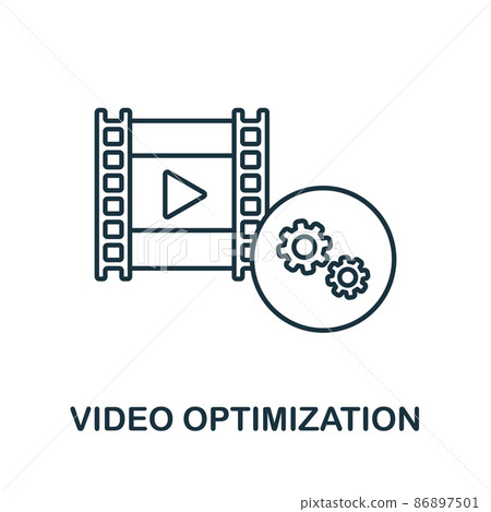 Video Optimization icon. Line element from video production collection. Linear Video Optimization icon sign for web design, infographics and more. Video Optimization icon. Line element from video production collection. Linear Video Optimization icon sign for web design, infographics and more. 86897501