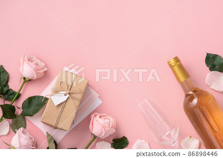 情人節 玫瑰 白葡萄酒 香檳 禮物 Valentine's Day Gift バレンタイン 86898446