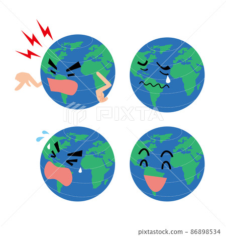 Earth character set - Stock Illustration [86898534] - PIXTA