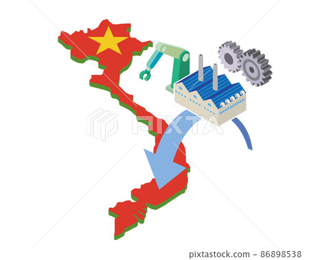 Image of transfer of factory equipment to Vietnam 86898538
