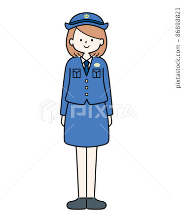 站立姿勢的警察婦女 86898821
