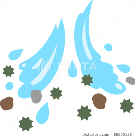 Image of waste products washed away with water Image of waste products washed away with water 86900188