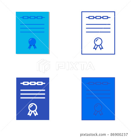 Smart contract icon set in flat and line style Smart contract icon set in flat and line style 86900237