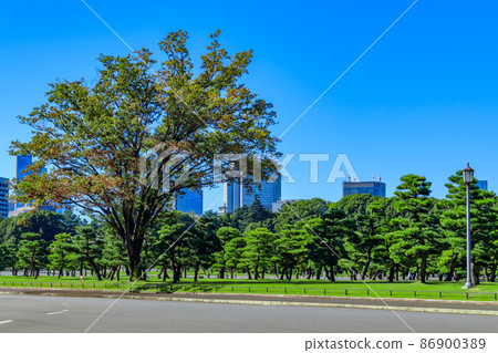 【東京都市風景】皇居周邊風景 86900389