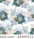 Seamless pattern with peony 86900553