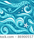 Sea waves seamless pattern 86900557