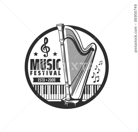 Music festival icon for concert or symphonic... - Stock Illustration  [86900749] - PIXTA