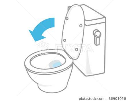 建議關閉馬桶蓋並沖洗的插圖 傳染病對策 86901036