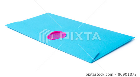 blue envelope isolated on white background blue envelope isolated on white background 86901872