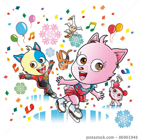 Dog, character, figure skating, image 86901948