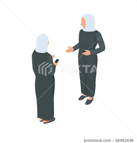 Isometric Arab Women 86902696