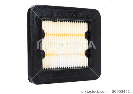 chainsaw air filter on white isolated background chainsaw air filter on white isolated background 86903441