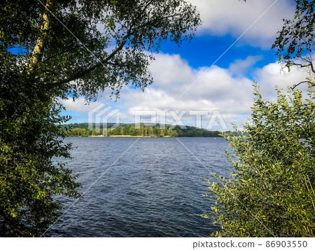 Lake of Vassiviere field and forest 86903550