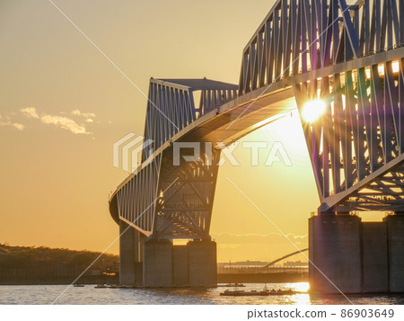 Tokyo Gate Bridge 2 evening view 86903649