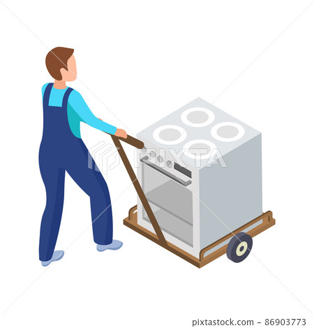 Isometric Relocation Icon - Stock Illustration [86903773] - PIXTA