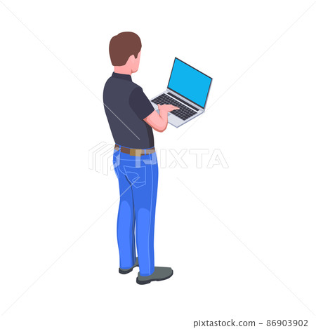Isometric Programmer Illustration - Stock Illustration [86903902] - PIXTA