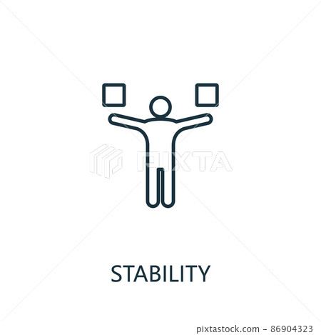 Stability Line Icon Stability outline icon. Thin line concept... - Stock Illustration ...