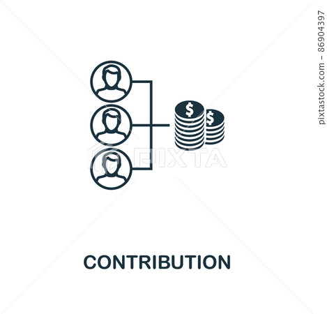 Contribution outline icon. Premium style design from project management icons collection. Simple element contribution icon. Ready to use in web design, apps, software, printing. Contribution outline icon. Premium style design from project management icons collection. Simple element contribution icon. Ready to use in web design, apps, software, printing. 86904397
