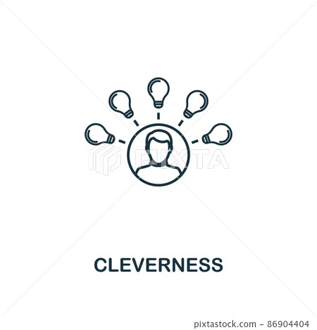 Cleverness outline icon. Premium style design from project management icons collection. Simple element cleverness icon. Ready to use in web design, apps, software, printing. Cleverness outline icon. Premium style design from project management icons collection. Simple element cleverness icon. Ready to use in web design, apps, software, printing. 86904404
